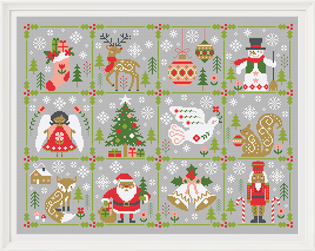 Woodland Christmas Parts 1 - 4 Modern Cross Stitch PDF