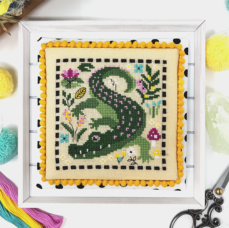 Cute Crocodile Cross Stitch Pattern PDF