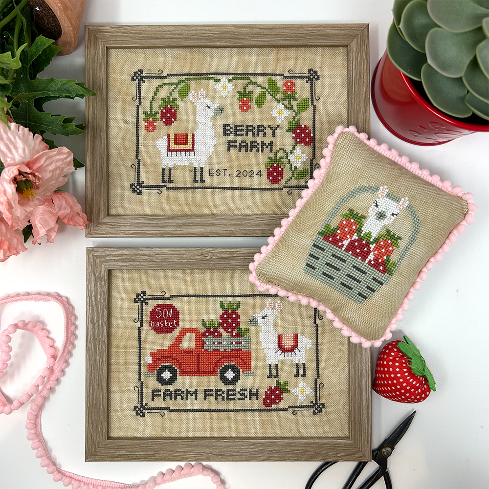 Llama Berry Farm - Modern Cross Stitch PDF