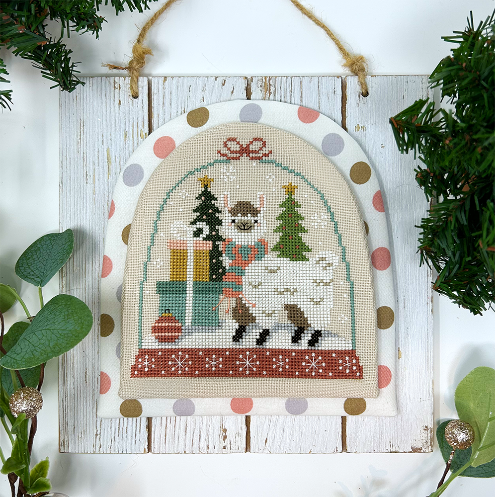 Winter Snowglobe - Llama - Modern Cross Stitch Pattern PDF