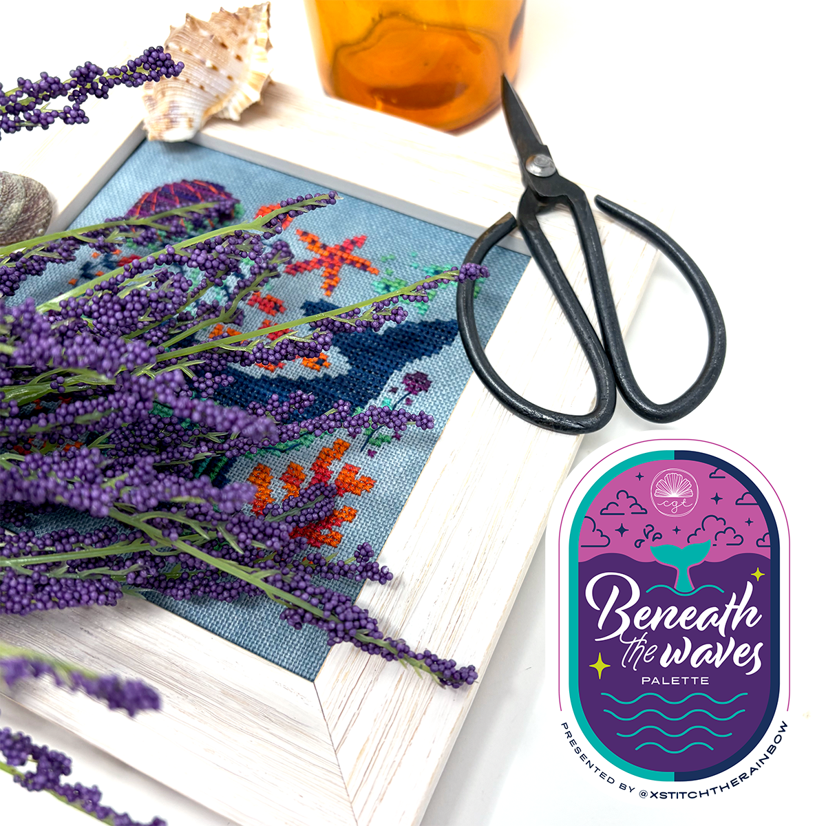 Midnight Ocean - Modern Cross Stitch Pattern PDF