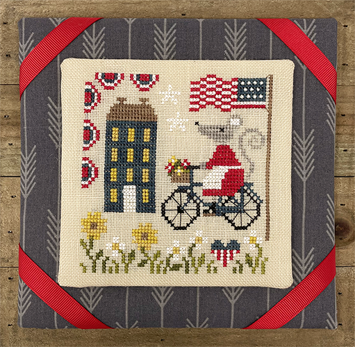 American mouse on bike