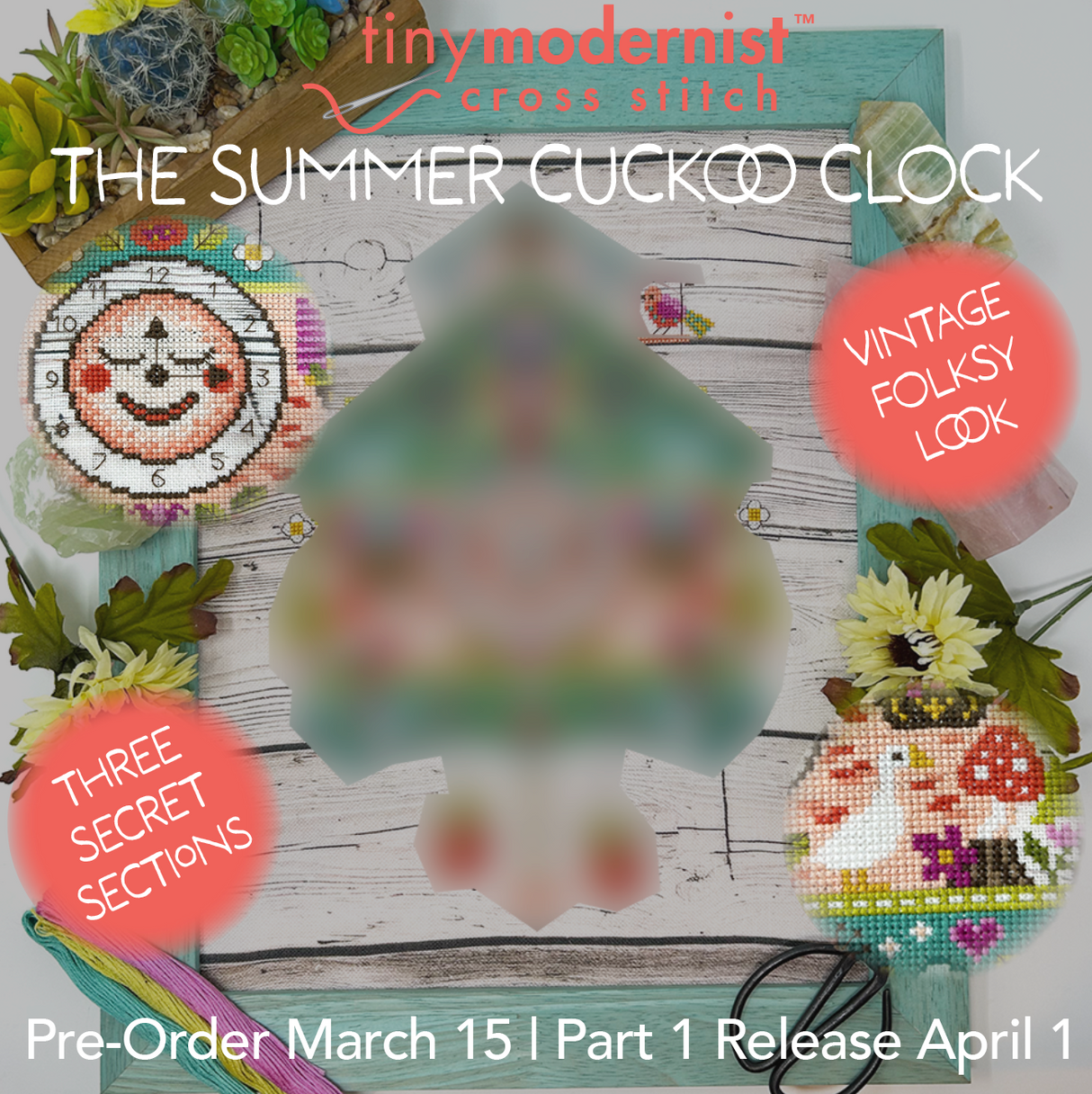2025 Summer SAL: The Summer Cuckoo Clock Cross Stitch Pattern