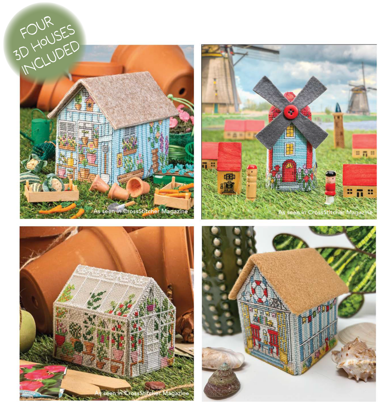 3D Summer Village Set - Modern Cross Stitch PDF