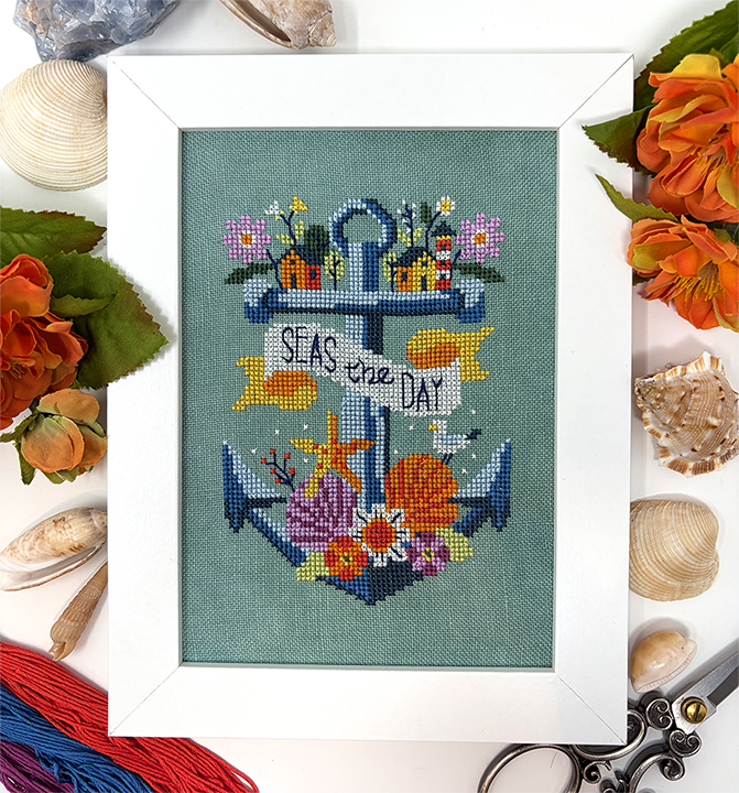 Seas the Day - Modern Cross Stitch Pattern PDF