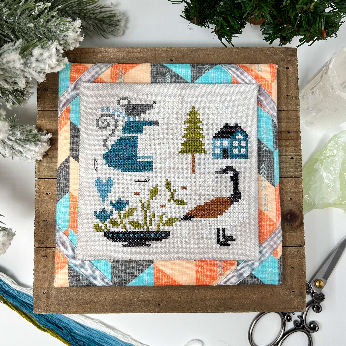 Mouse's Snow Day - Modern Cross Stitch Pattern PDF