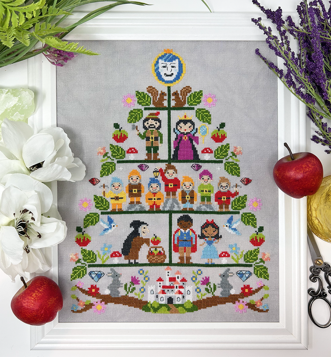 Snow White Tree - Modern Cross Stitch Pattern