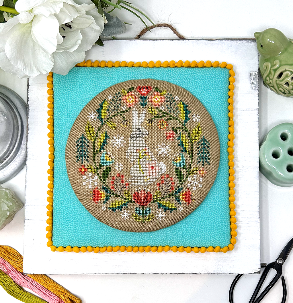 Lapin folklorique d'hiver - Point de croix moderne PDF