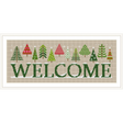 Trees and the word welcome