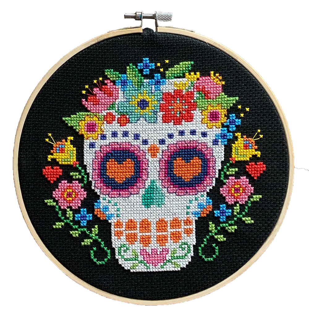 Skull with flowers