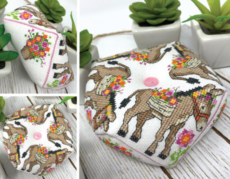 Donkey with flowers