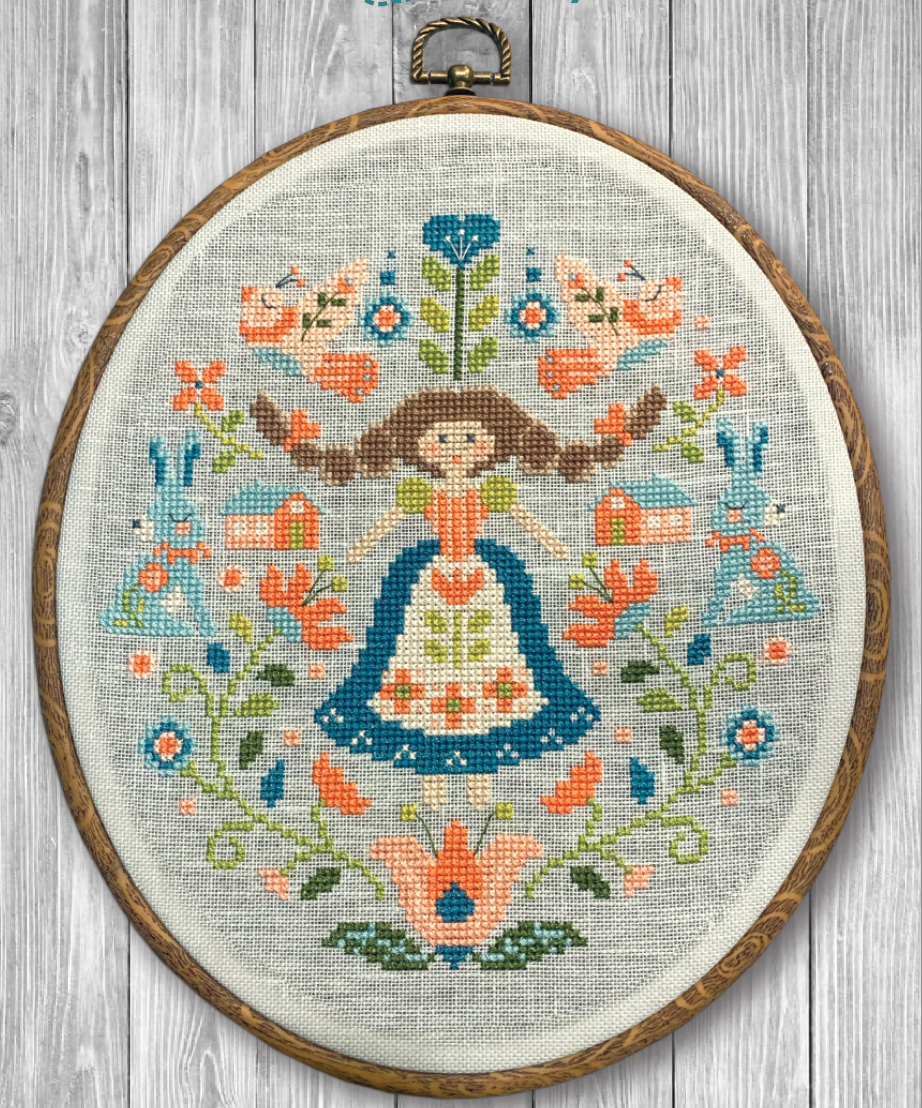 Folk Art Sampler Cross Stitch PDF Instant Download – Tiny