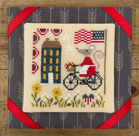 Mouse's 4th of July Ride - Modern Cross Stitch Pattern PDF