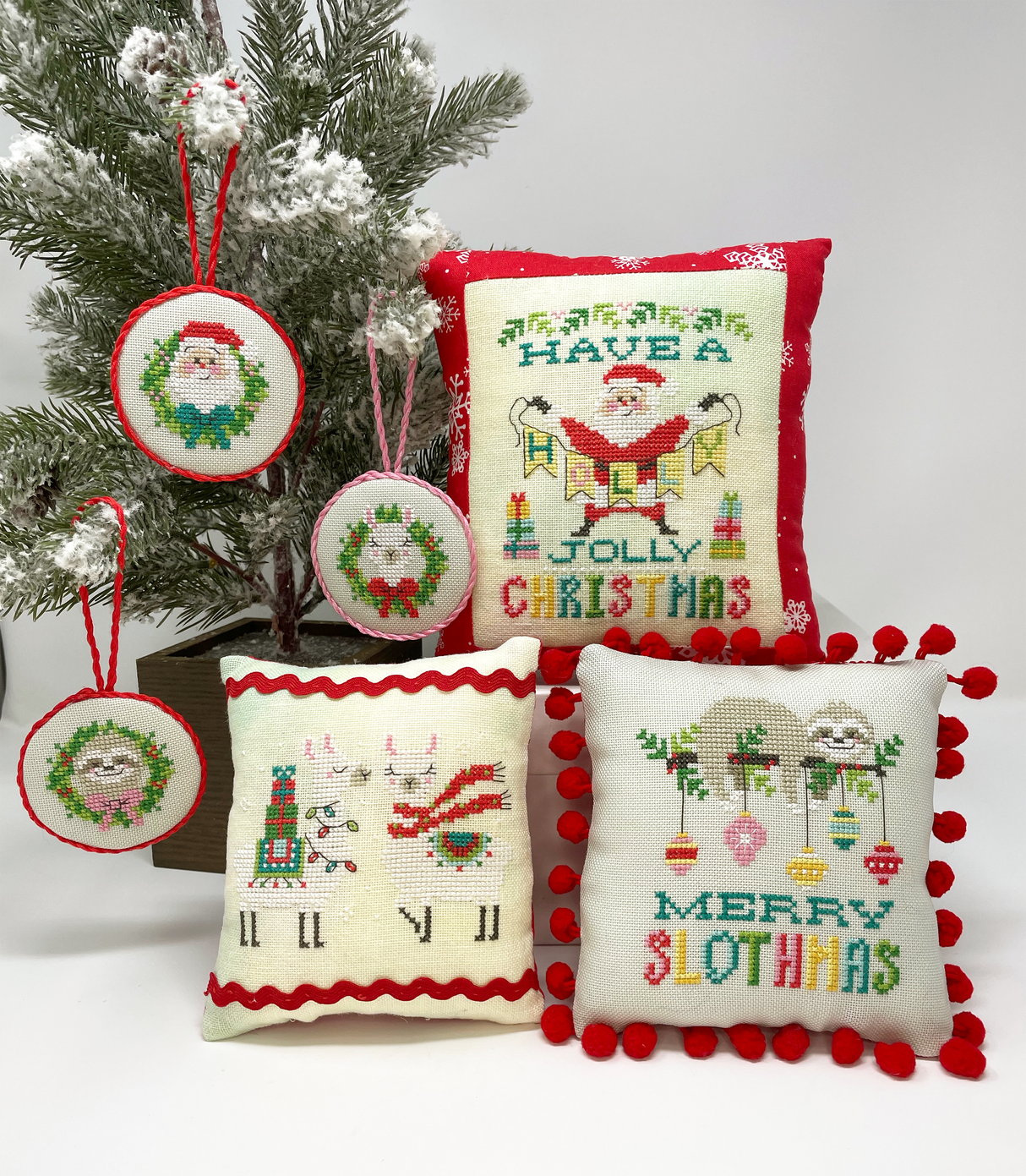 Weihnachtsmann und Freunde - Modernes Kreuzstich-PDF-Muster