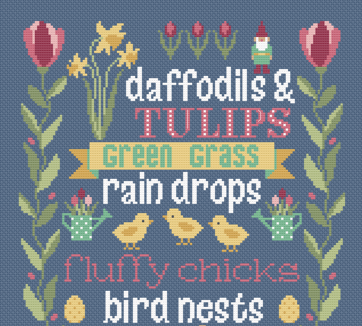 2022 Spring SAL: Hello Spring Cross Stitch Pattern