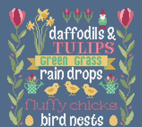 2022 Spring SAL: Hello Spring Cross Stitch Pattern