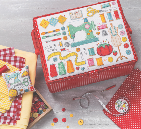 Sewing motifs on sewing box