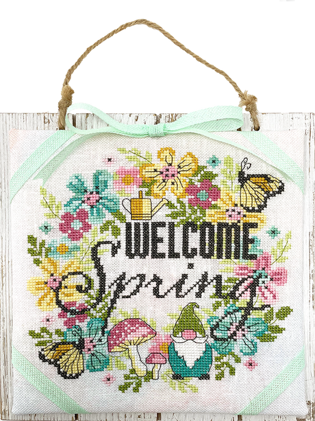 Spring Wreath - Modern Cross Stitch Pattern