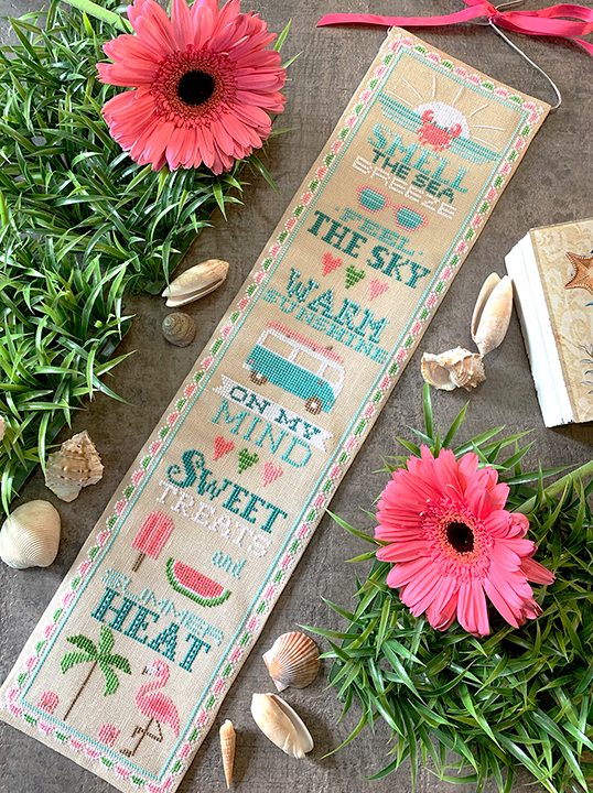 Moderner Kreuzstich - Kreuzstichmuster „Sommerglockenzug“