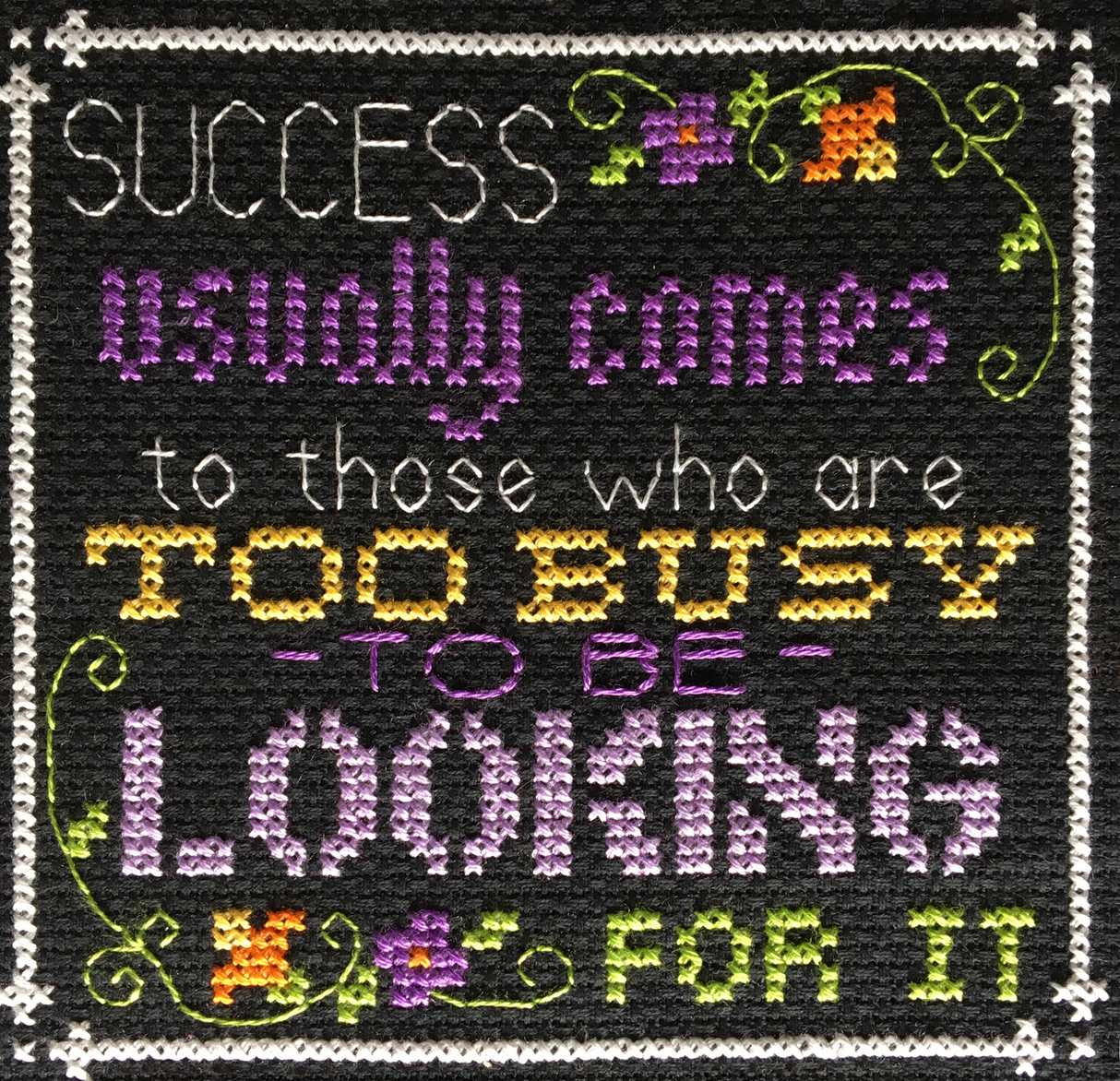 Quote success usually comes to those who are too busy to be looking for it