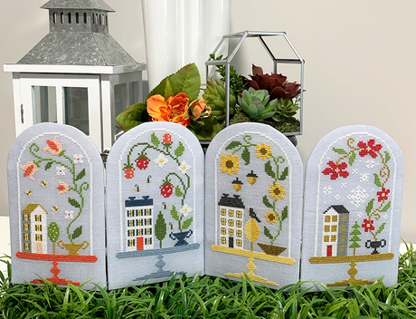 Seasonal Bell Jars - Modern Cross Stitch Pattern