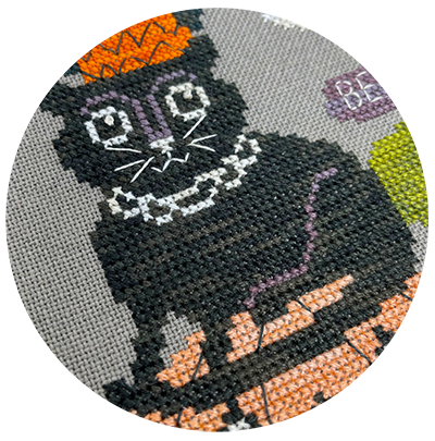 SAL Halloween 2022 : modèle de point de croix boule de cristal d'Halloween