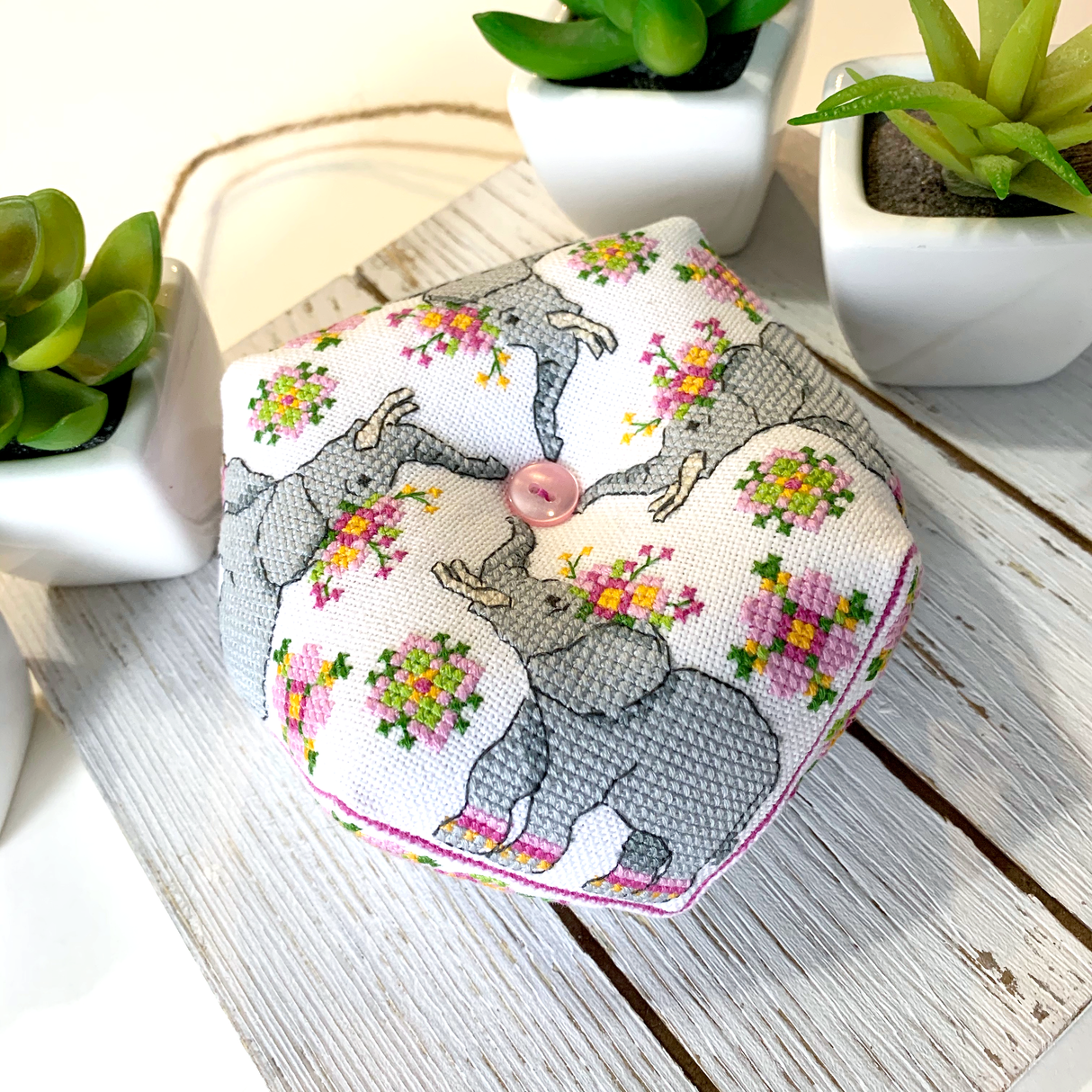 Elephant with flowers