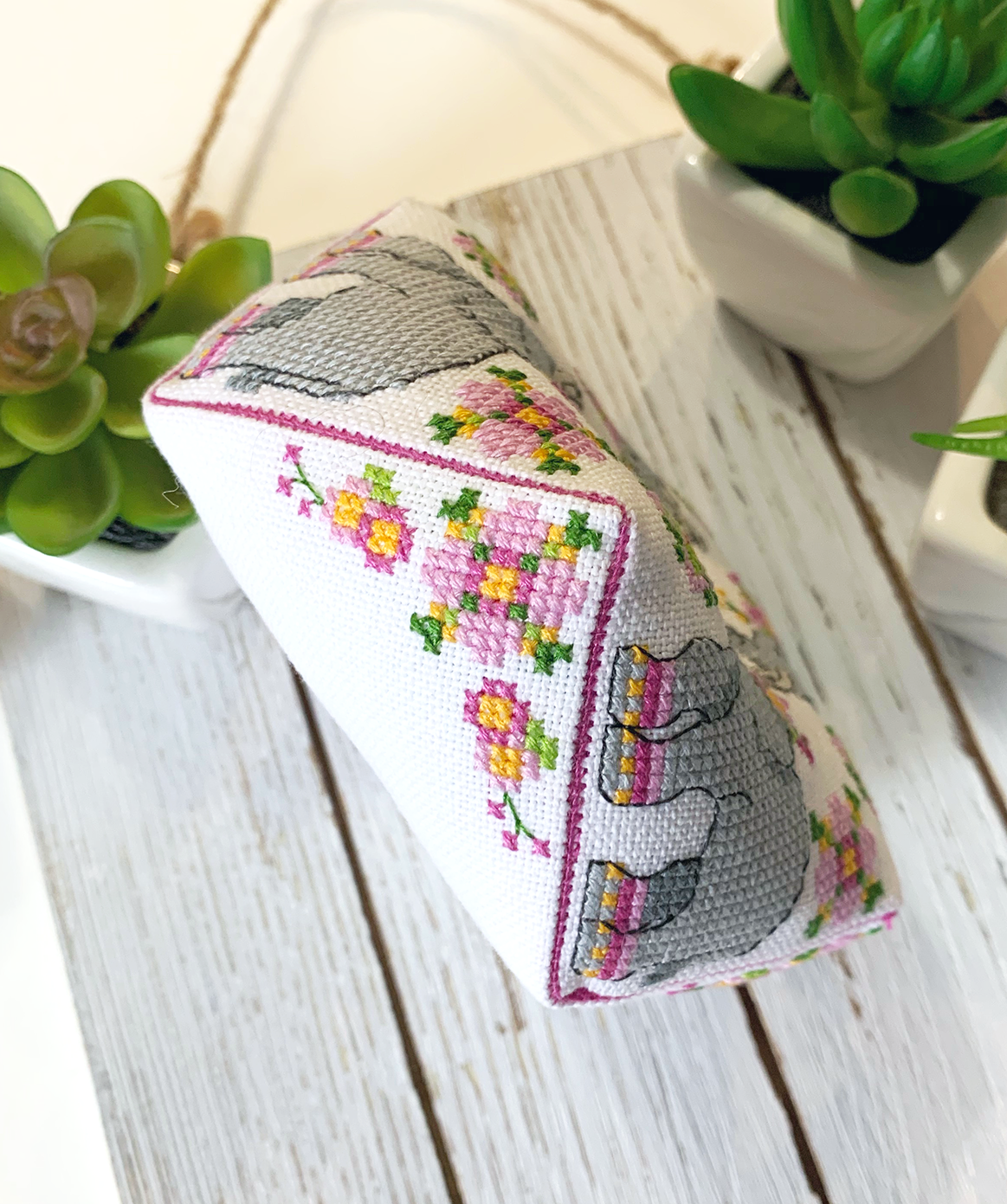 Elephant with flowers