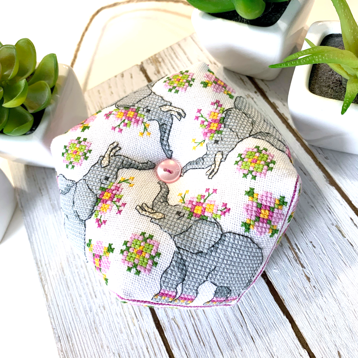 Elephant with flowers