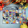 Thirty-one Halloween motifs with words happy halloween