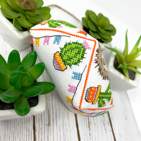 Cactus and banner