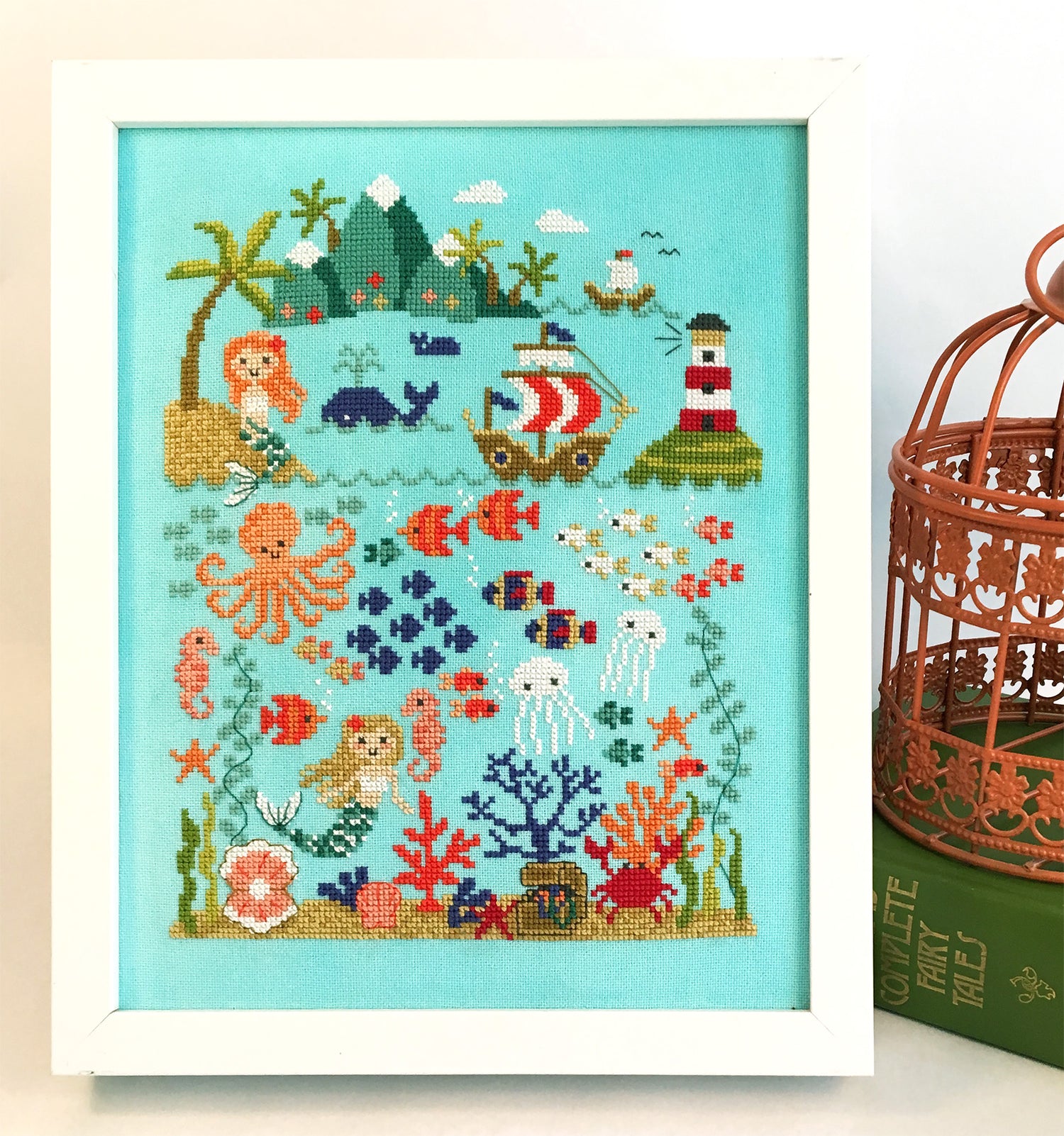 Modern Cross Stitch - Mermaid Life Under the Sea Cross Stitch Pattern