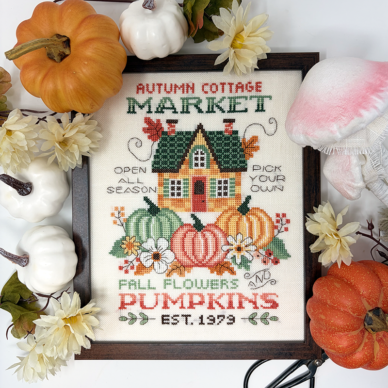 Autumn Cottage Market - Modern Cross Stitch Pattern PDF