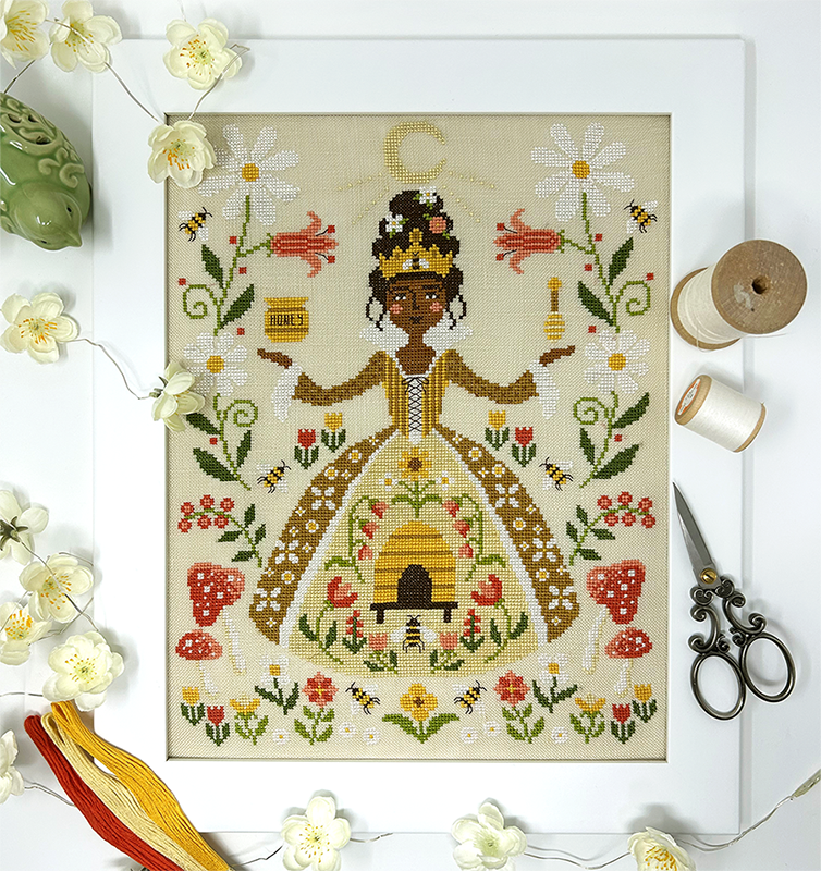 La Reine des Abeilles - Grille de point de croix PDF