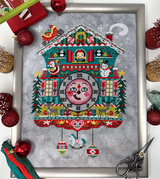 SAL des Fêtes 2024 : Modèle de point de croix de l'horloge à coucou de Noël 