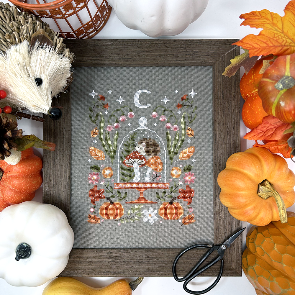 Fall Bell Jar - Modern Cross Stitch PDF – Tiny Modernist Cross Stitch