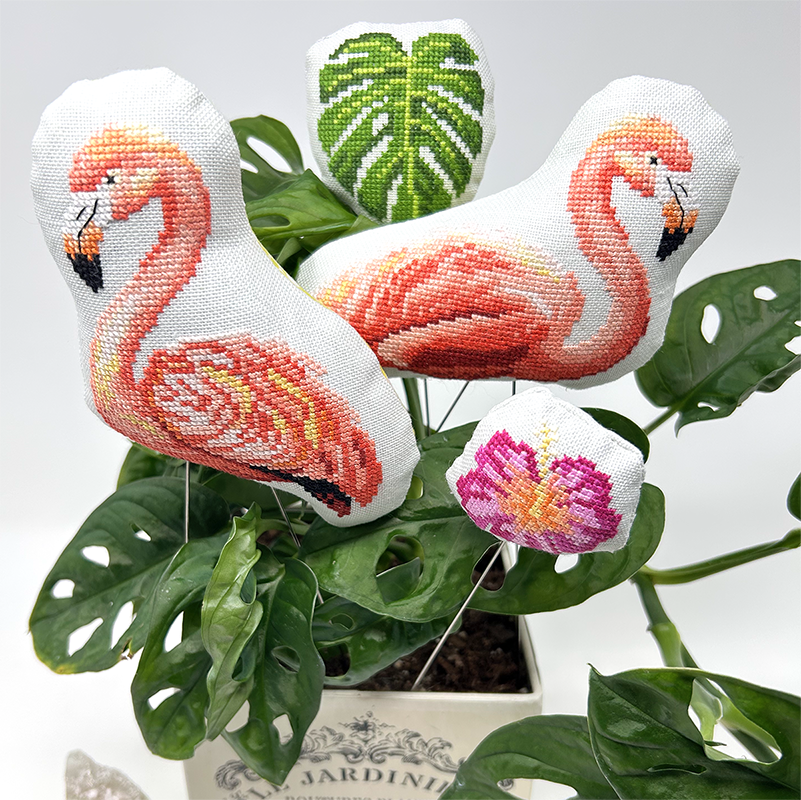 Flamingo Flamboyance Cross Stitch Pattern PDF – Tiny Modernist