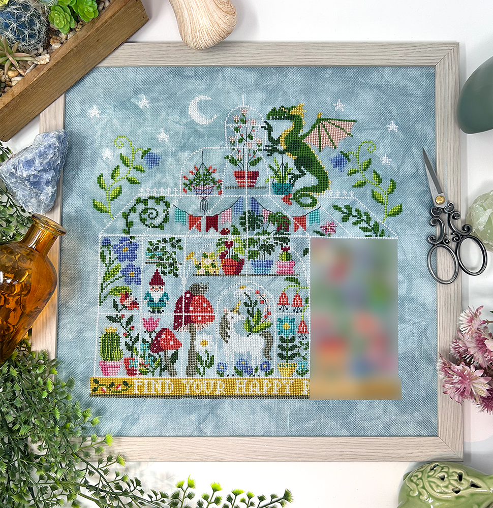 2025 Yearlong SAL: The Fantastical Greenhouse Cross Stitch Pattern