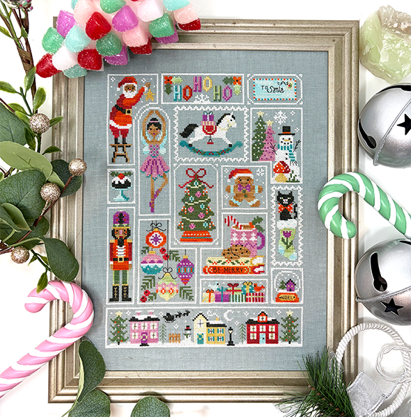 2025 Christmas SAL: Ho Ho Holiday – Tiny Modernist Cross Stitch