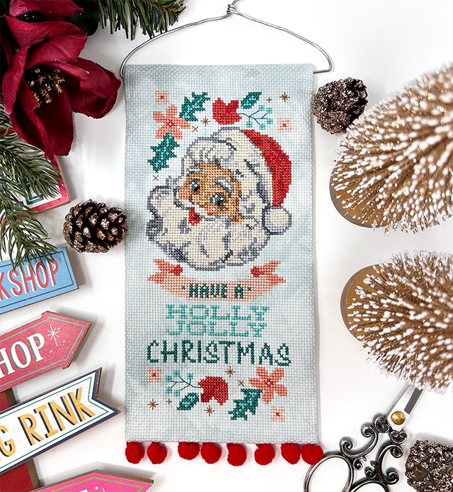 Vintage Santa with the words “have a holly jolly Christmas”