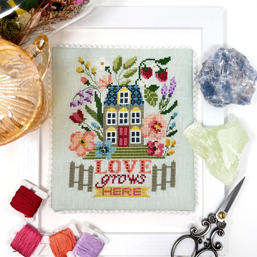 Love Grows Here - Modern Cross Stitch PDF – Tiny Modernist Cross