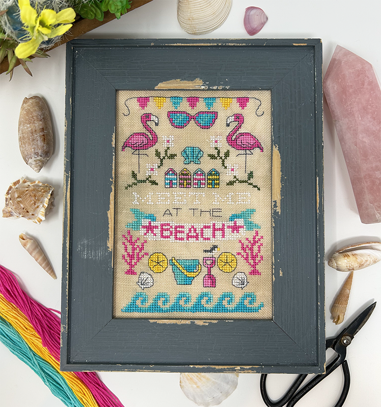 Meet Me at the Beach - Modern Cross Stitch Pattern PDF – Tiny