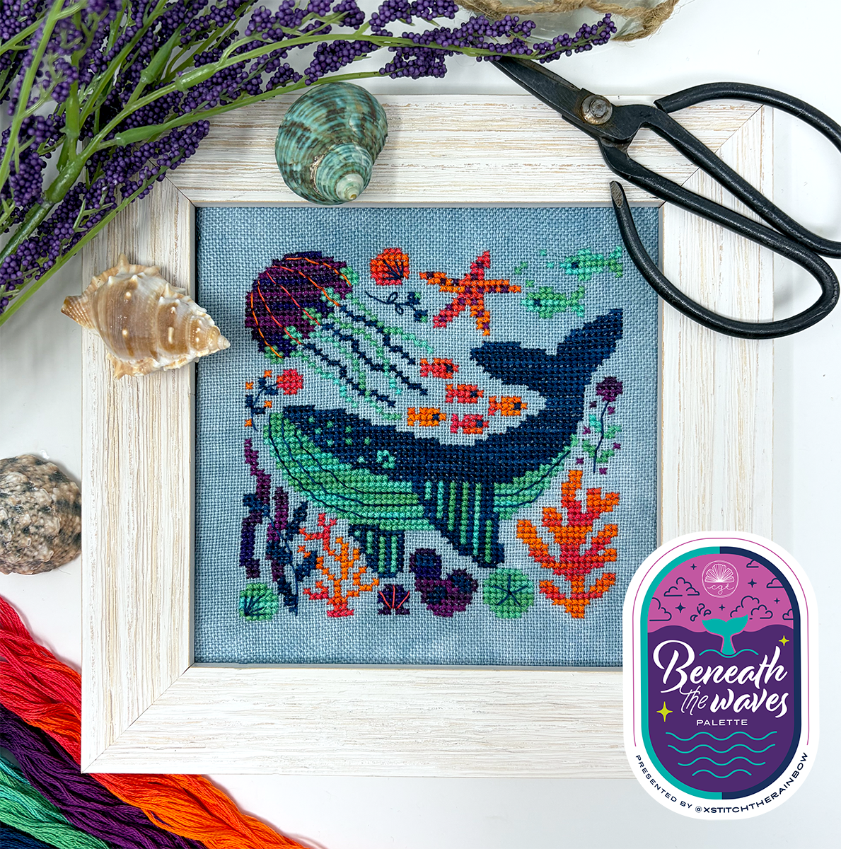 Midnight Ocean - Modern Cross Stitch Pattern PDF