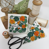 Nasturtiums & Needles Set - Modern Cross Stitch Pattern PDF
