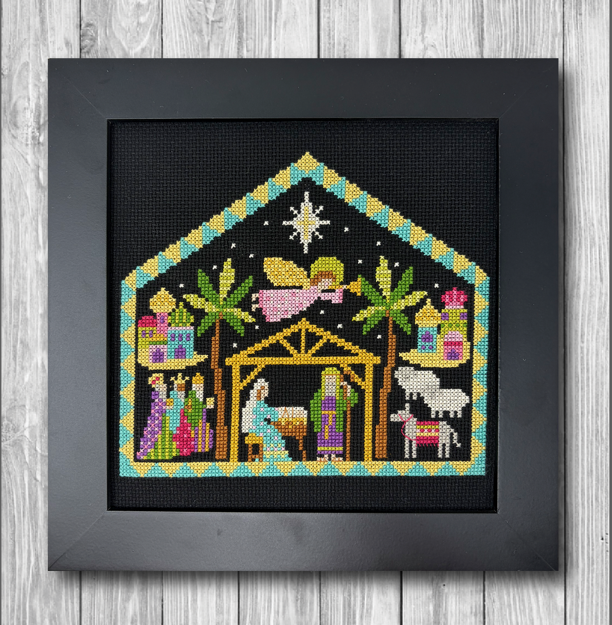 Nativity Scene Modern Cross Stitch PDF