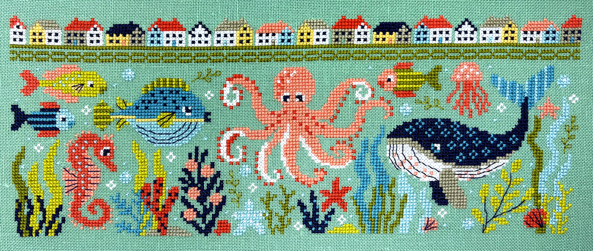 Ocean View Drum - Modern Cross Stitch PDF
