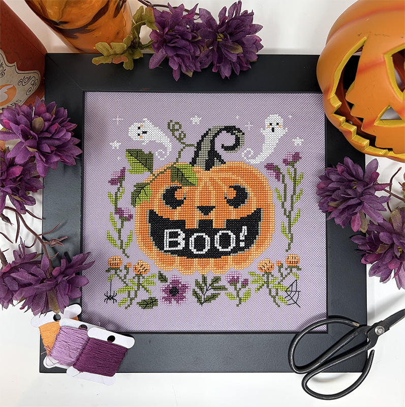 Boo Pumpkin - Modern Cross Stitch PDF
