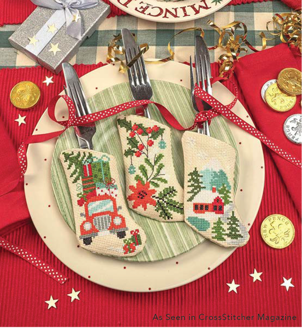 Cross Stitch Mini Christmas Stocking Ornaments - Pattern - Electronic Download