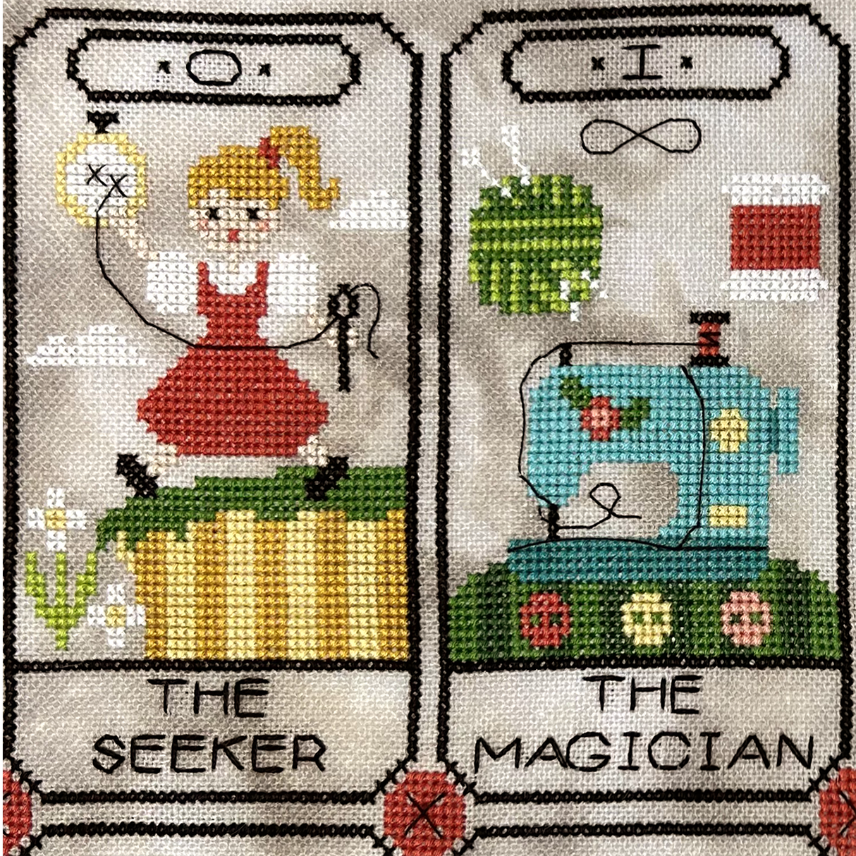 SAL 2024 : Le Tarot pour les brodeuses, modèle de point de croix 