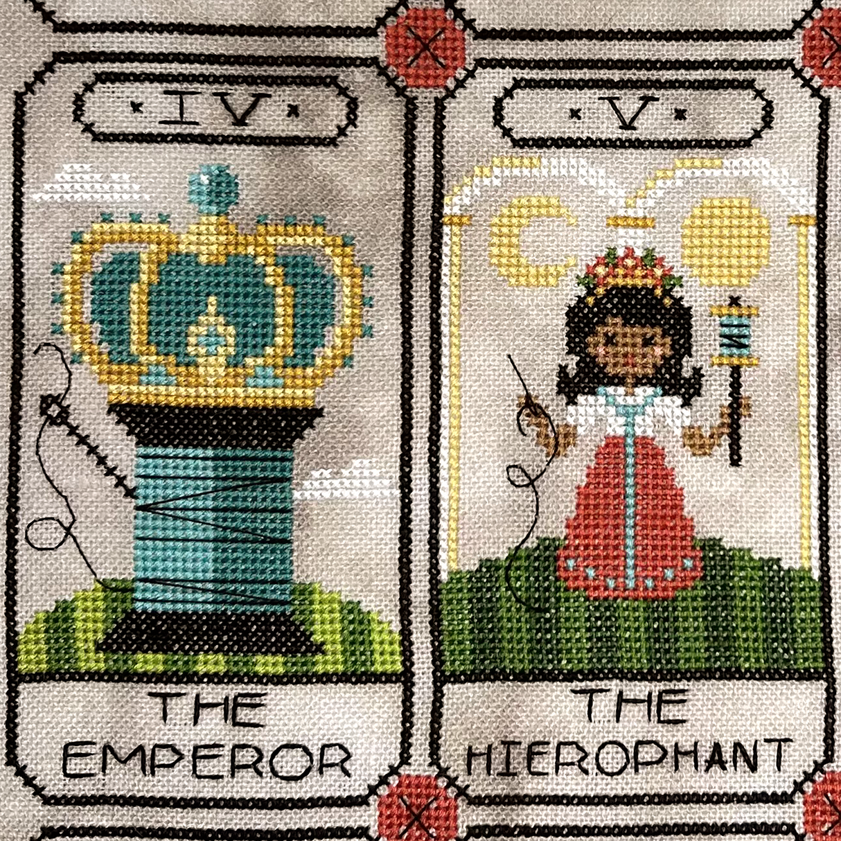 SAL 2024 : Le Tarot pour les brodeuses, modèle de point de croix 